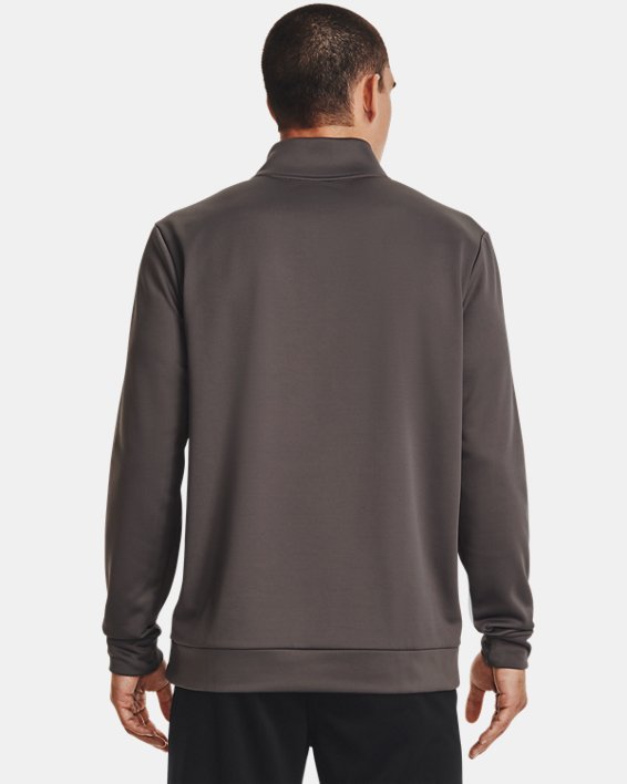 Men's Armour Fleece® ¼ Zip, Brown, pdpMainDesktop image number 1